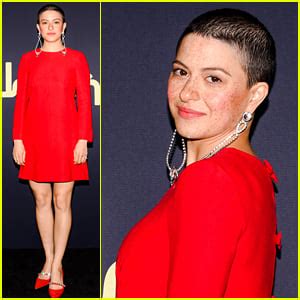 alia shawkat debuts shaved head at miu miu event|Alia Shawkat spotted at Venice Film Festival .